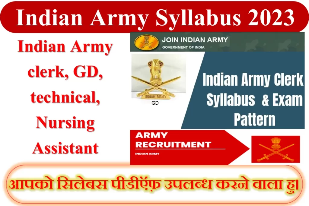Indian Army Syllabus 2023